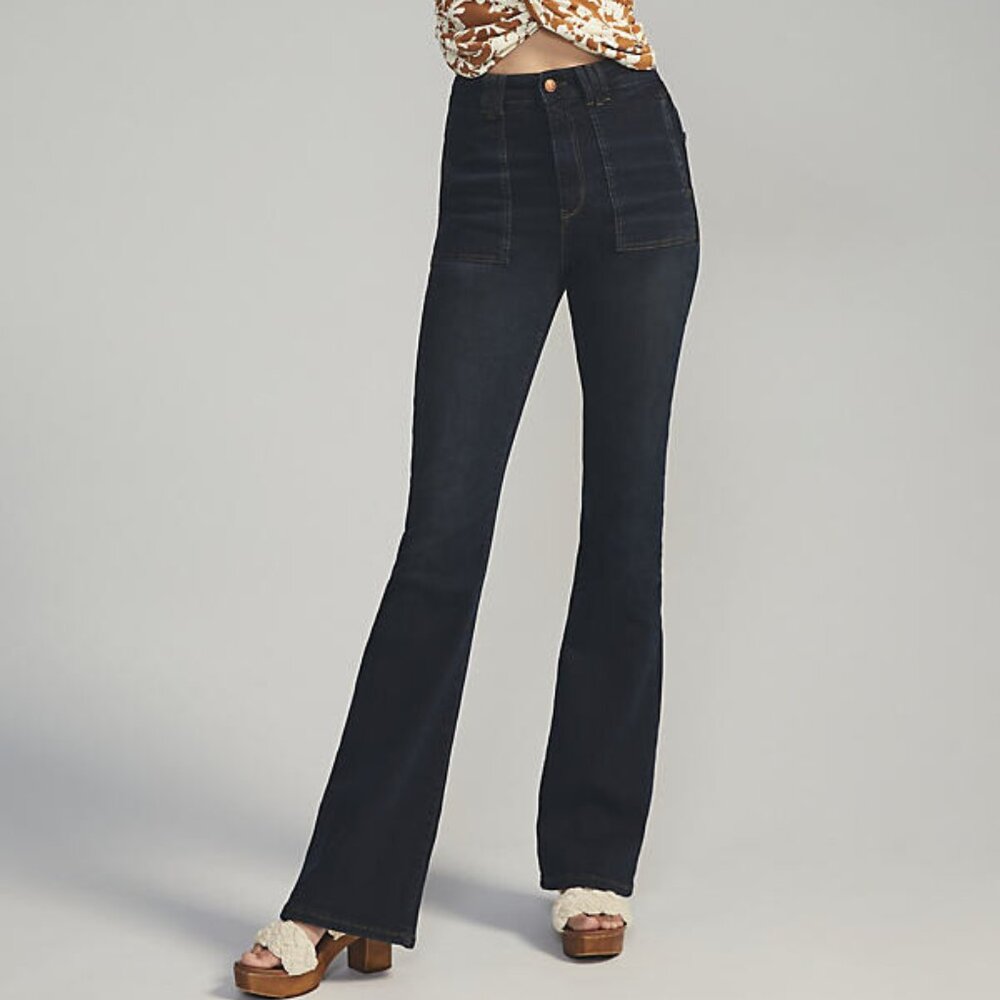 Pilcro the icon flare jeans - Anthropologie - DARK DENIM
